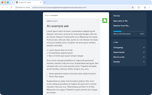 Outbox for Tumblr screenshot