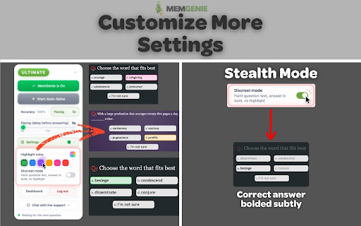 MemGenie — #1 Membean Hack: Auto Answer Bot, Quiz Solver & Answers screenshot