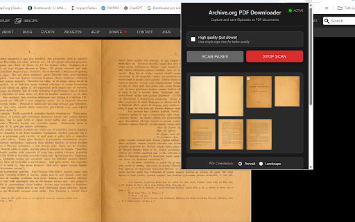 Archive.org Flip Book to PDF Downloader screenshot