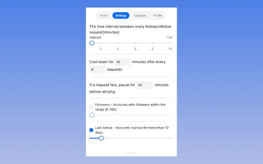 Twitter Auto Unfollow Tool screenshot