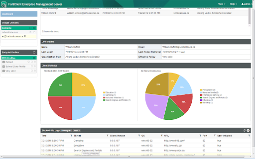 FortiClient Chromebook Webfilter Extension screenshot