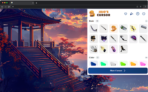 JoJo's Bizarre Adventure Cursor - Anime Cursor for Chrome screenshot