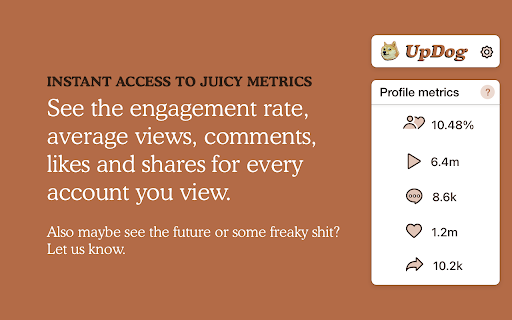 UpDog - TikTok & Instagram Analytics screenshot
