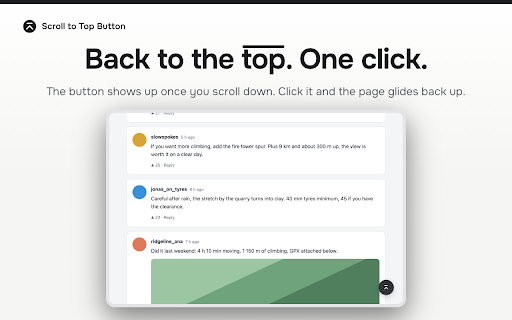 Scroll to Top Button — Floating Control for Each Website screenshot