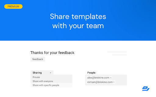 Briskine: Email templates for Gmail™ screenshot