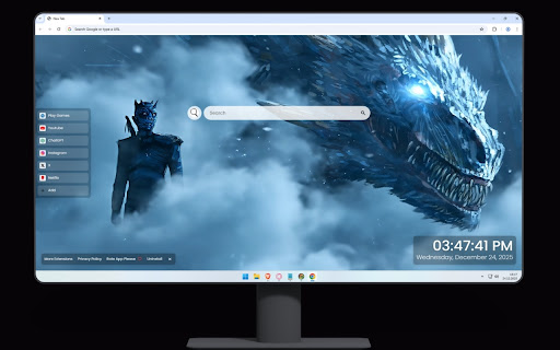 Night King Ice Dragon Viserion Live Wallpaper screenshot