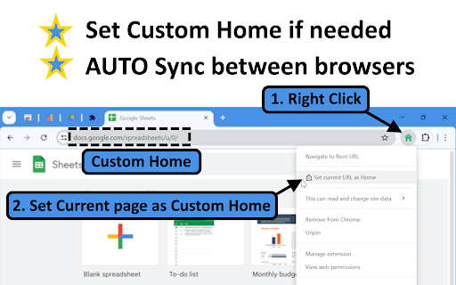 Homepage Quick Access screenshot