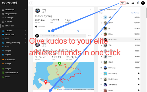 GCW and Strava Kudo All screenshot