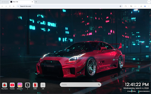 Nissan GT-R R35 Night Run Live Wallpaper screenshot