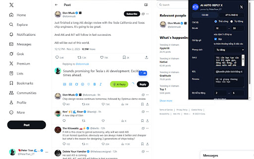 X AI Auto Reply screenshot