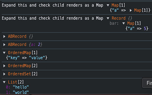 Immutable.js Object Formatter screenshot