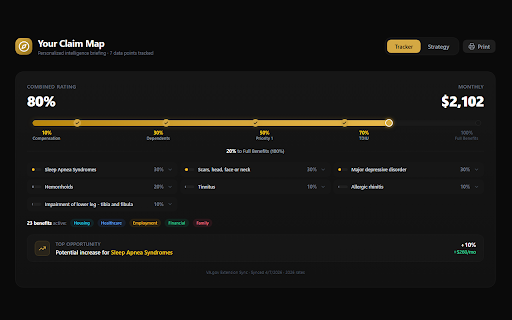 VA Claim Tracker — VeteranHQ screenshot