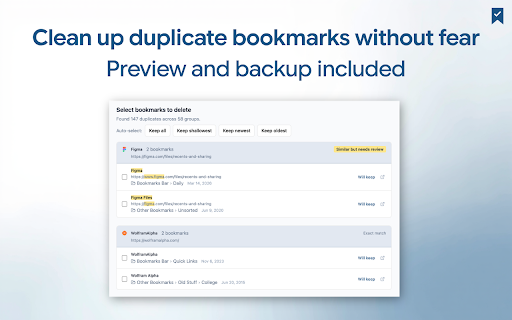 TrueBookmark - Bookmark Manager & Backup screenshot