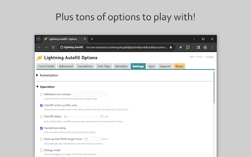 Lightning Autofill screenshot