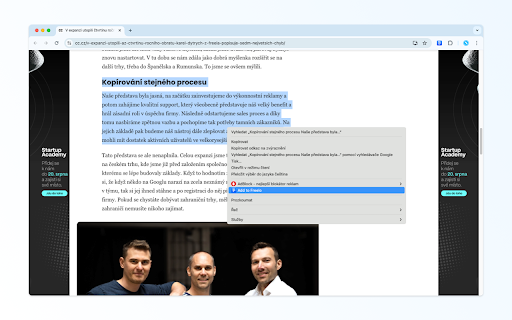 Freelo Quick Add screenshot