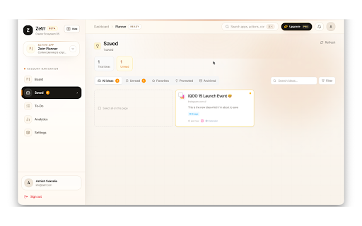 Zetrr Planner Capture screenshot