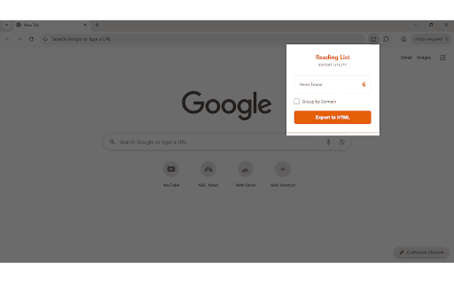 Reading List Exporter screenshot