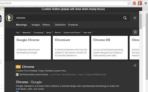 Custom Button screenshot