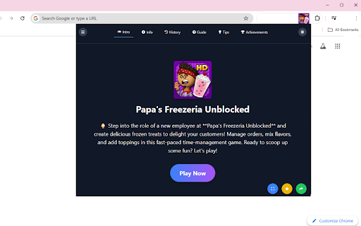Papa's Freezeria Game Unblocked screenshot