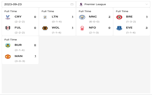 European Football Leagues Score screenshot