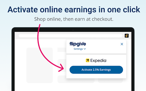 FlipGive Earnings Extension screenshot