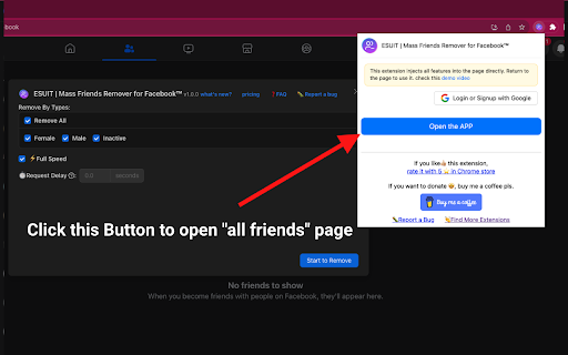 ESUIT | Mass Friends Remover for Facebook™ screenshot