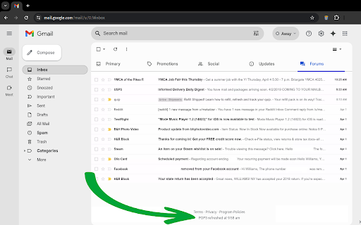 Gmail POP3 Refresher screenshot