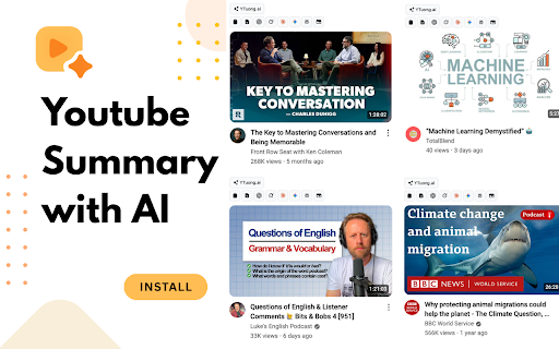 Youtube Summary with AI screenshot