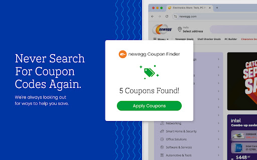 Newegg Coupon Finder - Find the best coupons for Newegg screenshot