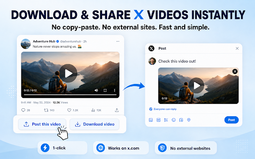 xSave - the best X (Twitter) Video Downloader for Chrome screenshot
