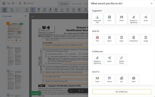 PDF Editor for Chrome:Edit, Fill, Sign, Print screenshot