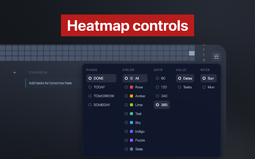 Taskvox: New Tab Task Tracker with Heatmap screenshot