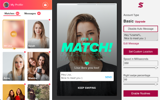 Swiperino — Auto Liker for Tinder screenshot