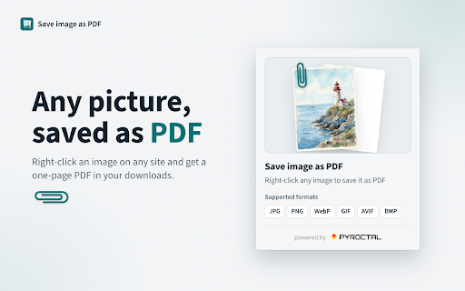 Save image as PDF — Converter for Print & Email Attachments screenshot