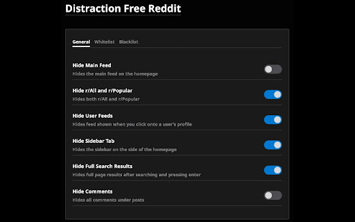 Distraction Free Reddit screenshot