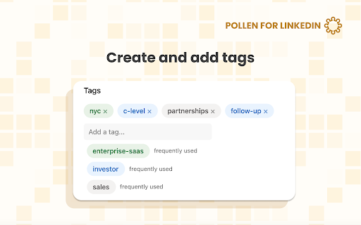 Pollen for LinkedIn - add notes, tags & reminders to LinkedIn profiles screenshot