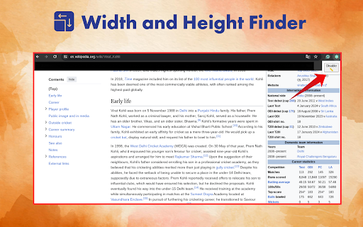 Width and Height Finder screenshot