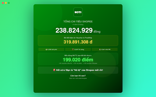 Nô Tì Săn Sale - Thống kê chi tiêu screenshot