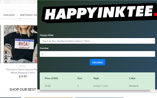 Trending T-shirt screenshot
