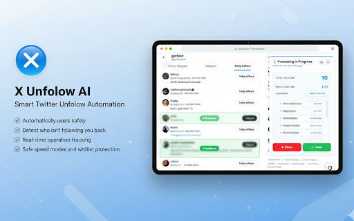 X Unfollow AI – Manage Your Twitter Following List screenshot
