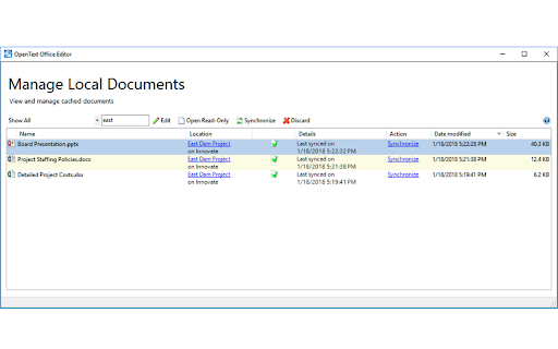 Content Server Browser Web Extension screenshot