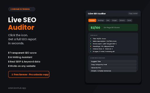 Live SEO Auditor screenshot