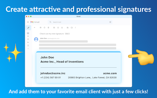Email signature generator screenshot