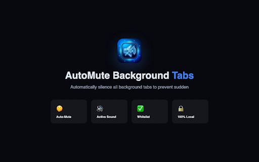 AutoMute Background Tabs screenshot