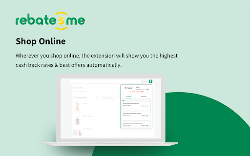 The RebatesMe Cash Back Button screenshot