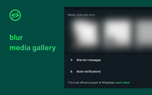 Privacy Extension for Whatsapp Web: Blur chats and contacts screenshot