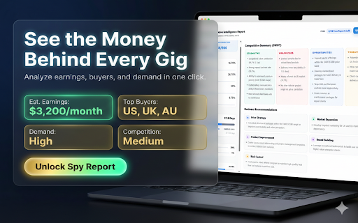 Fiverr gig analyzer - Fiverr Spy screenshot
