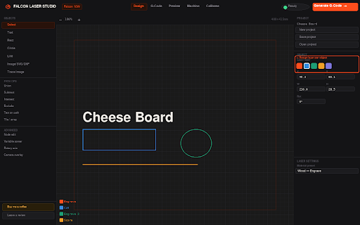 Falcon Laser Studio screenshot