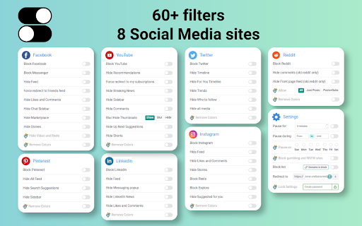 UnDistracted - Hide Facebook, YouTube Feeds screenshot