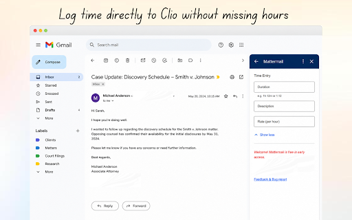 Mattermail - Clio for Gmail screenshot